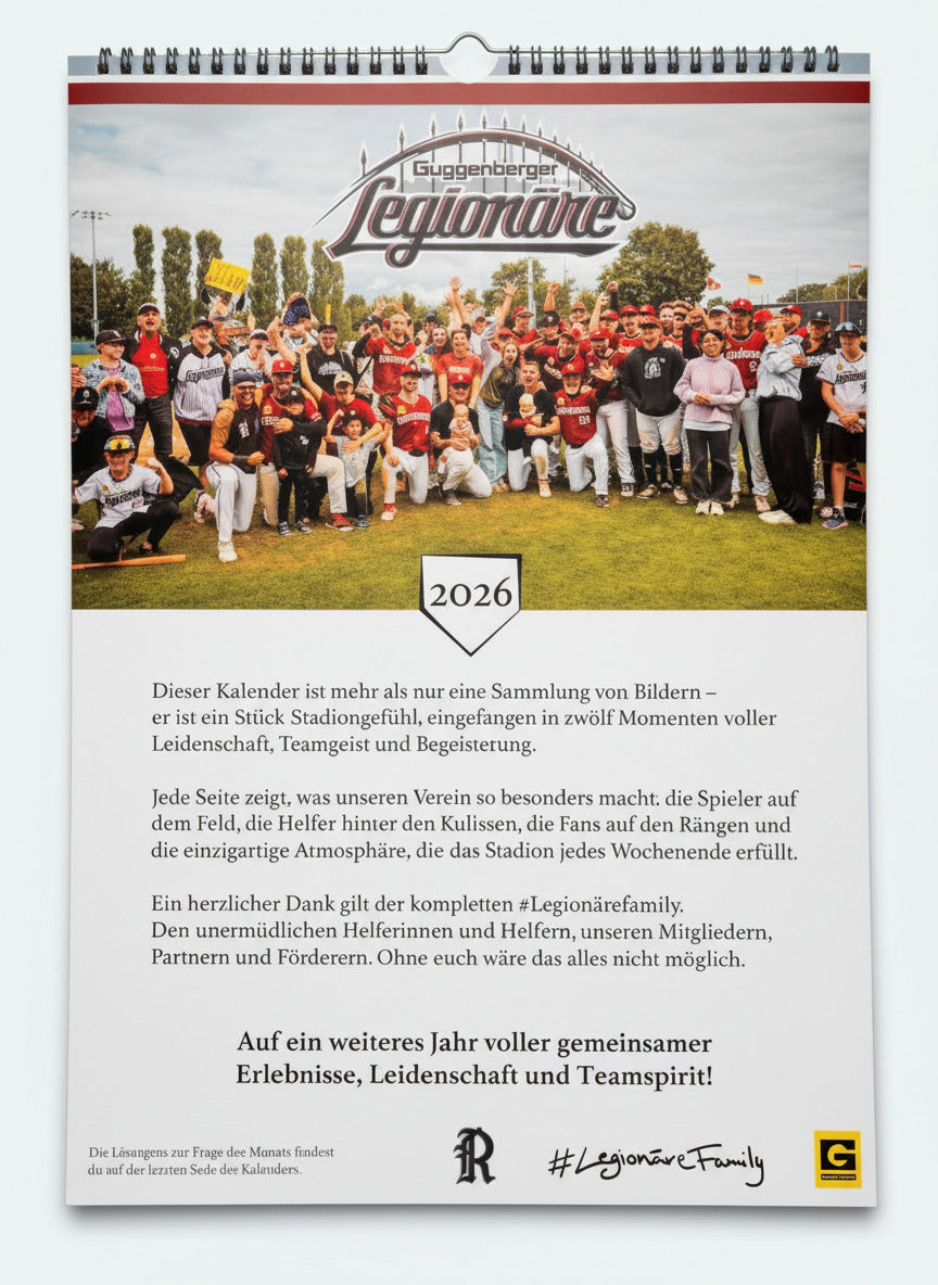 Kalender Legionaere 2026