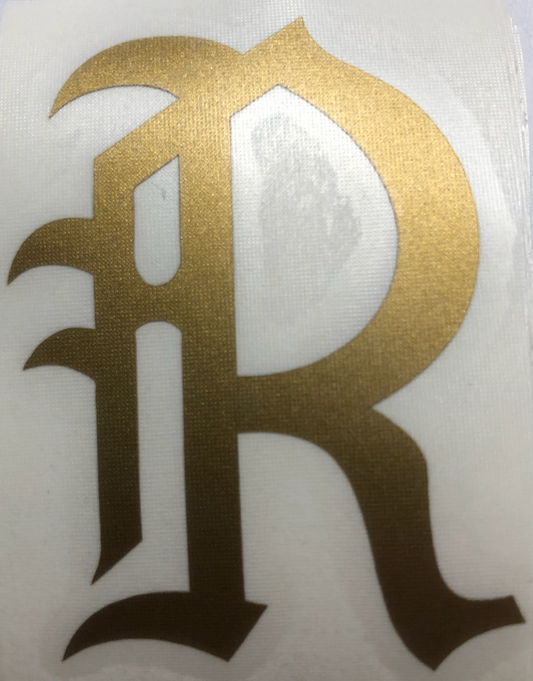 Aufkleber R gold